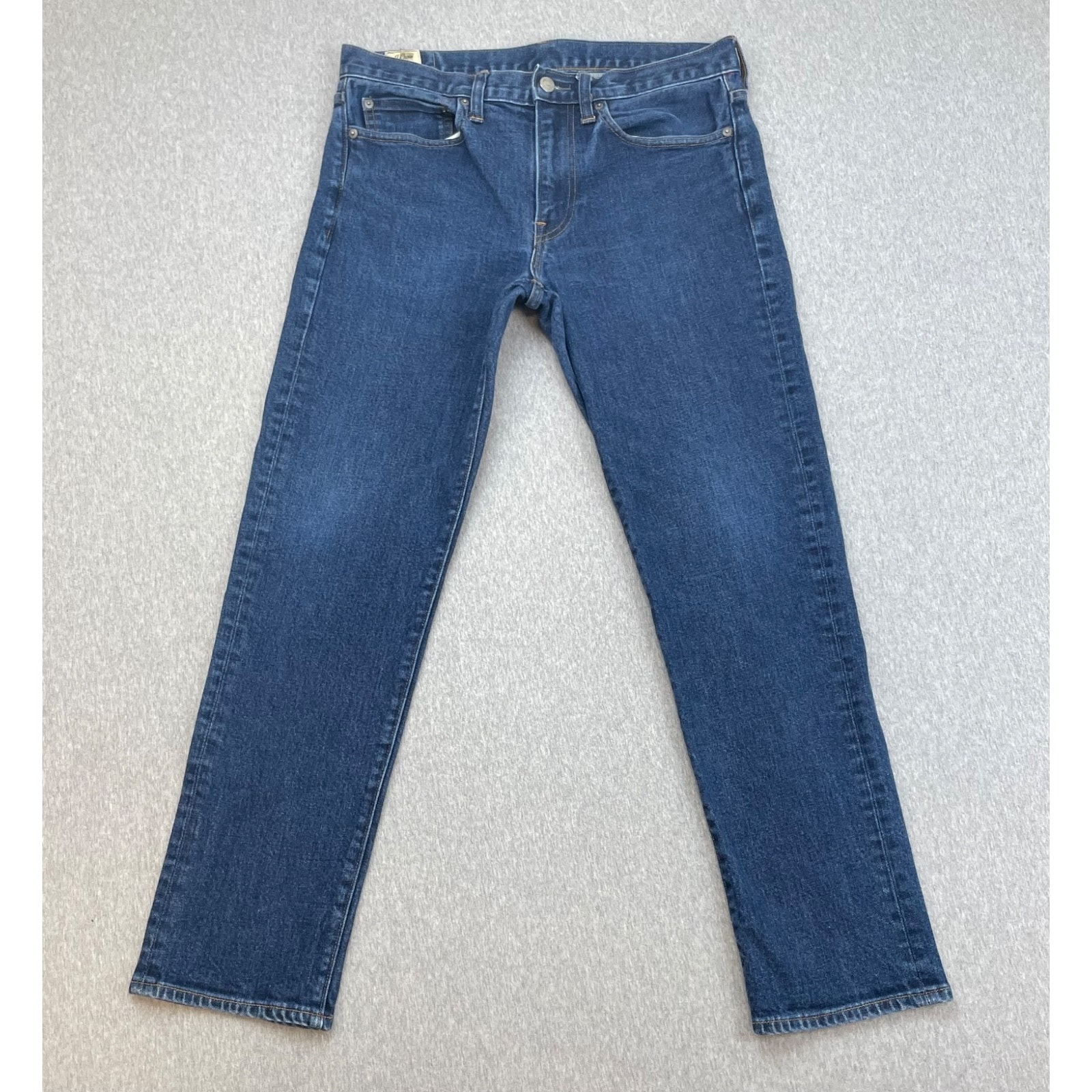 J Crew Jeans Mens 32 X 30 Blue Cotton Blend Stretch 770 Straight Slim Fit